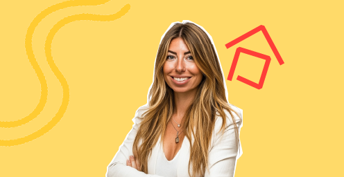 Vignette formation ALUR avec femme souriante et icône maison sur fond jaune.